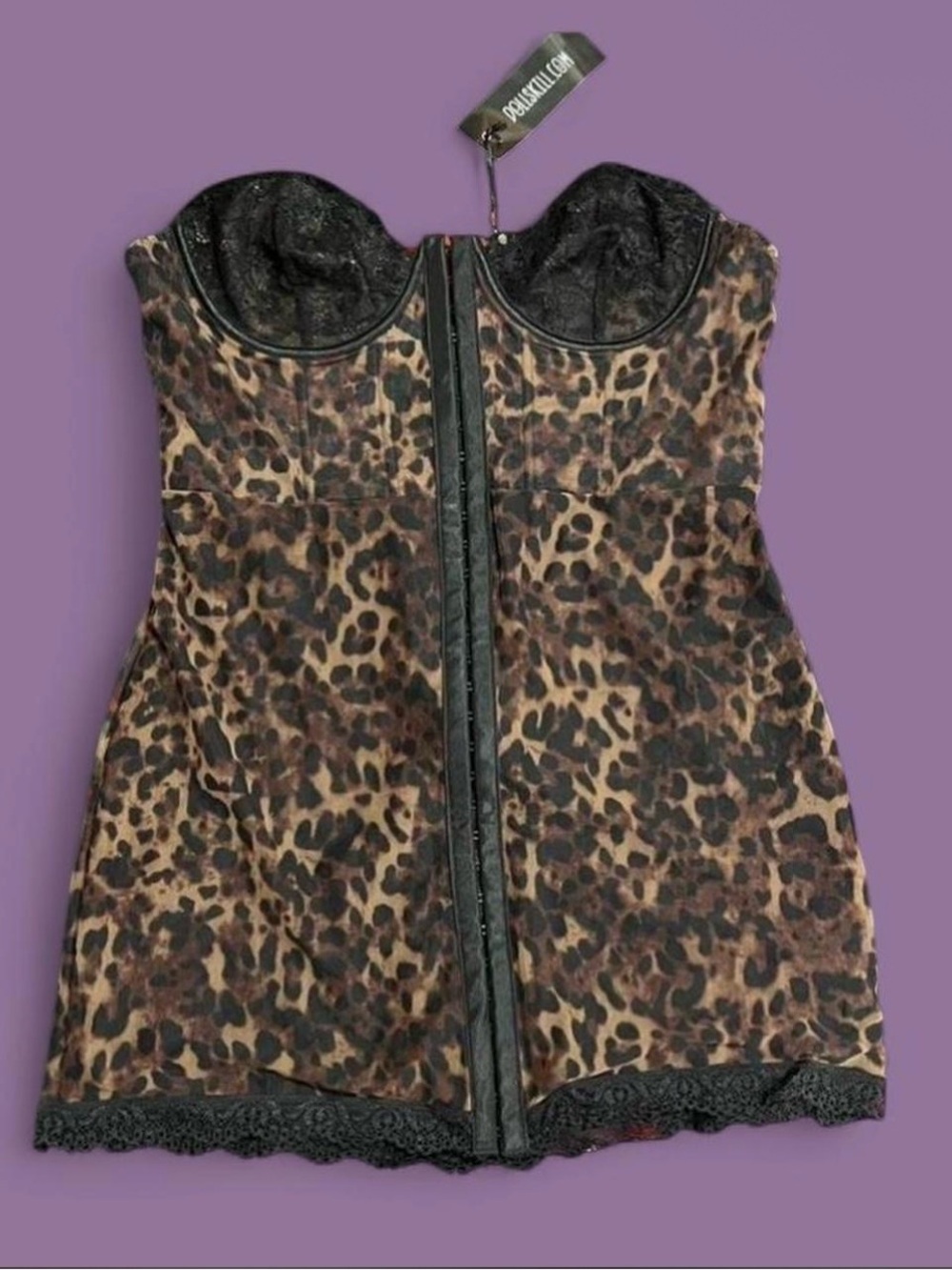 Current Mood x Dolls Kill - Captivating Gazes Slip Dress - Leopard